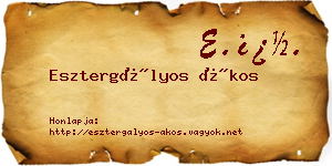 Esztergályos Ákos névjegykártya