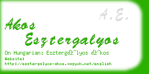 akos esztergalyos business card